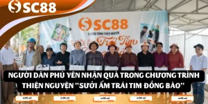 Người dân Phú Yên nhận quà tại chương trình thiện nguyện do SC88 tổ chức cuối năm 2025.